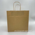 Bolsa de papel Kraft Big Brown de logotipo personalizado